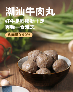 潮庭潮好运牛肉丸牛筋丸火锅组合 暖冬火锅节