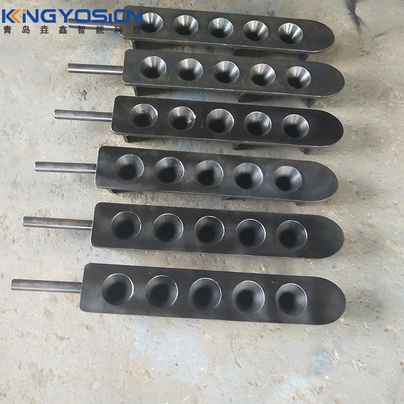 垚鑫火试金五孔钢膜试金辅助工具铸铁磨具六孔模具铸铁模具