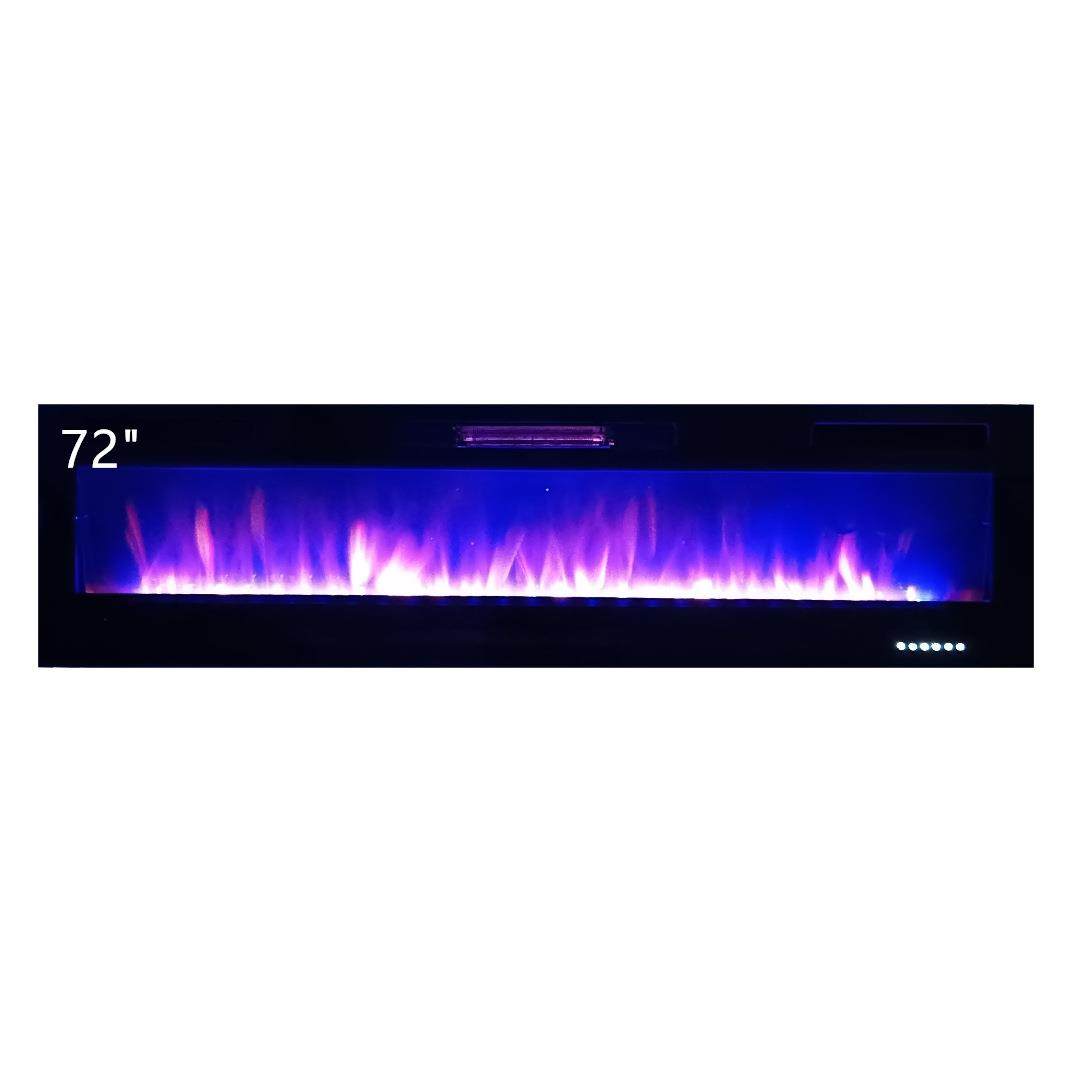 热销欧美澳72英寸壁挂内嵌墙超薄家用仿真火遥控取暖装饰电子壁炉