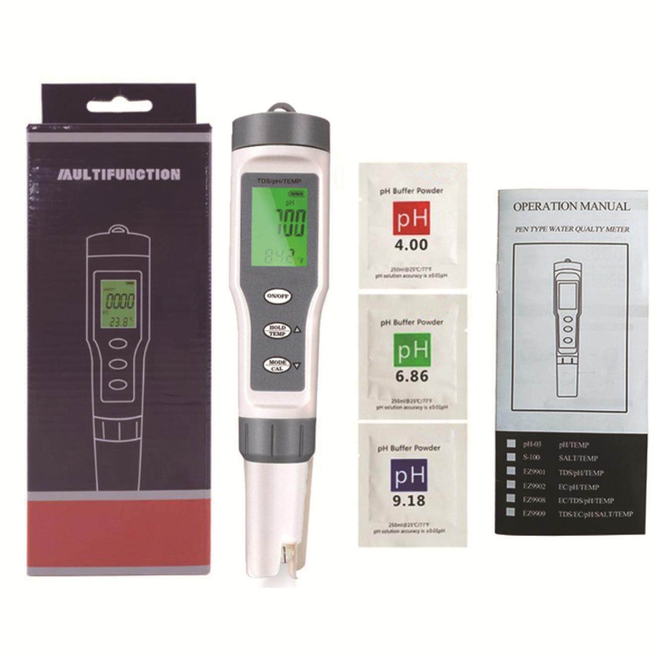 多功能水质测试笔pH值TDS电导率温度三合一酸度计测试笔背光ph计,收纳整理,烫衣板及配件,淘宝优惠券,粉丝福利购,淘宝优惠卷
