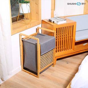 俊豪家居家用脏衣篮布艺脏衣服玩具杂物收纳筐竹制洗衣篮子收纳筐