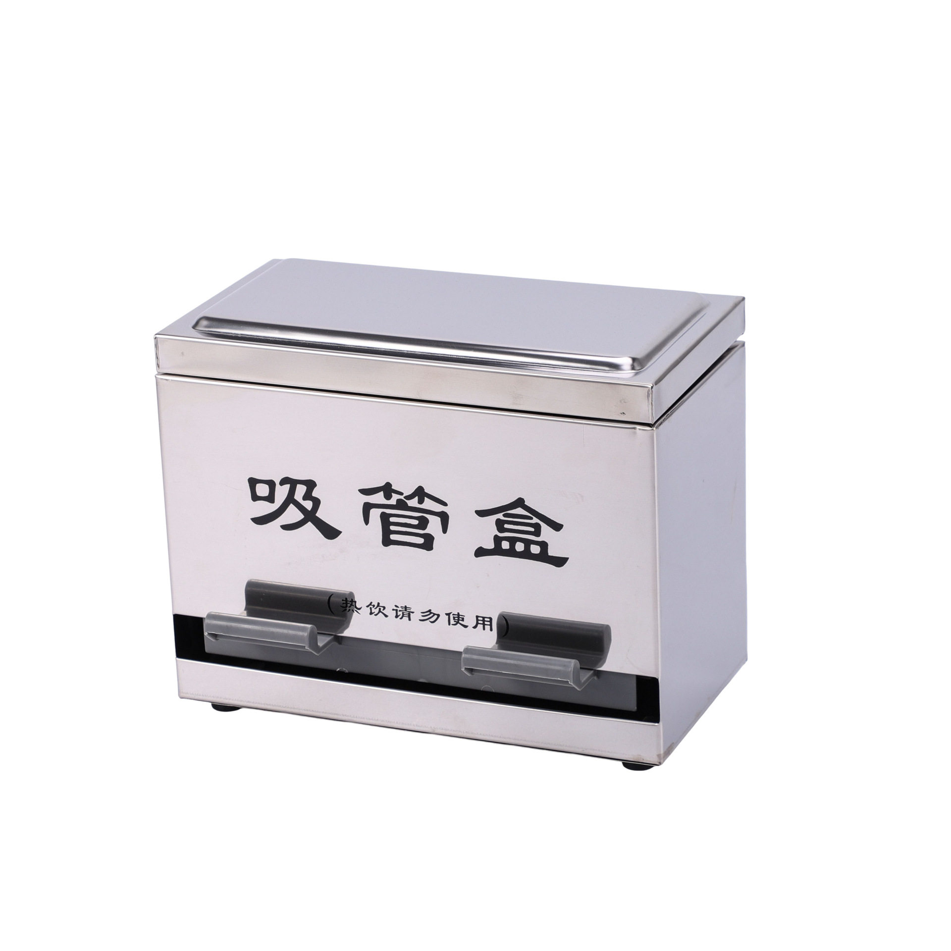不锈钢筷子收纳盒奶茶店吸管盒子分配器自动取按压式不锈钢筷子笼