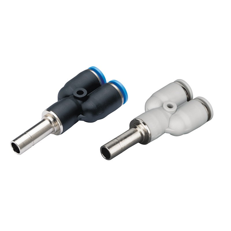 气动接头PYJ04/06/08/10系列Y型插杆三通PU气动直通快速快插接头