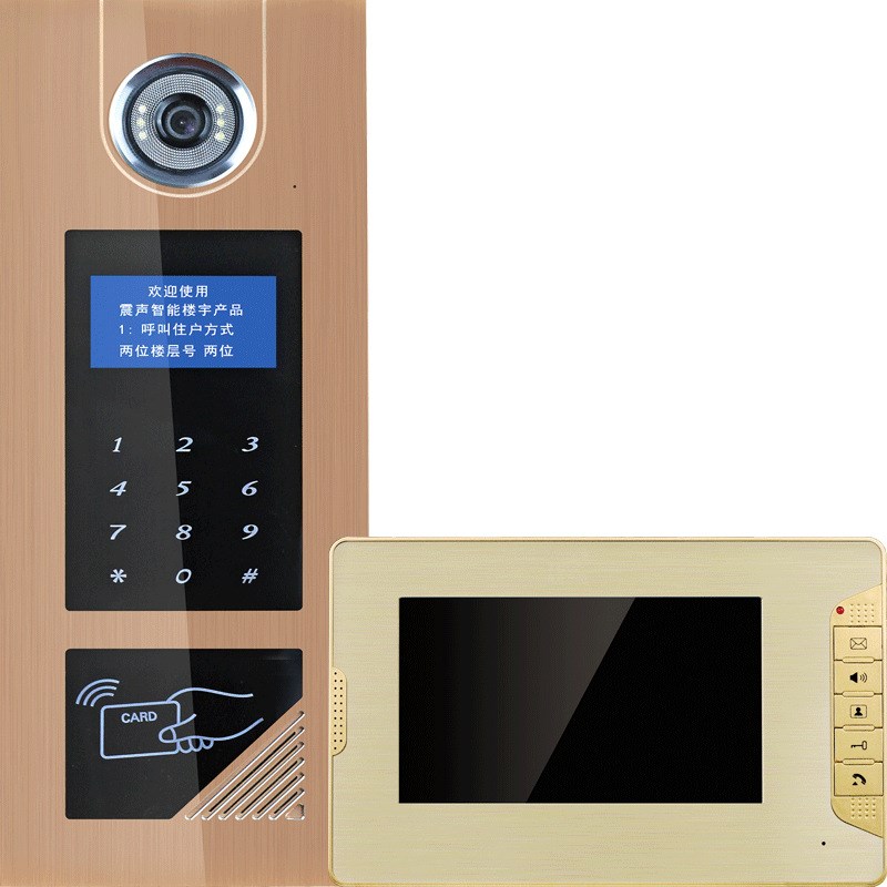 小区可视楼宇对讲系统别墅高清门铃智能刷卡门禁设备层间解码器