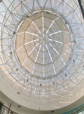 合肥玻璃顶电动遮阳帘卷式FSS天棚帘大型商场遮阳棚厂家制作