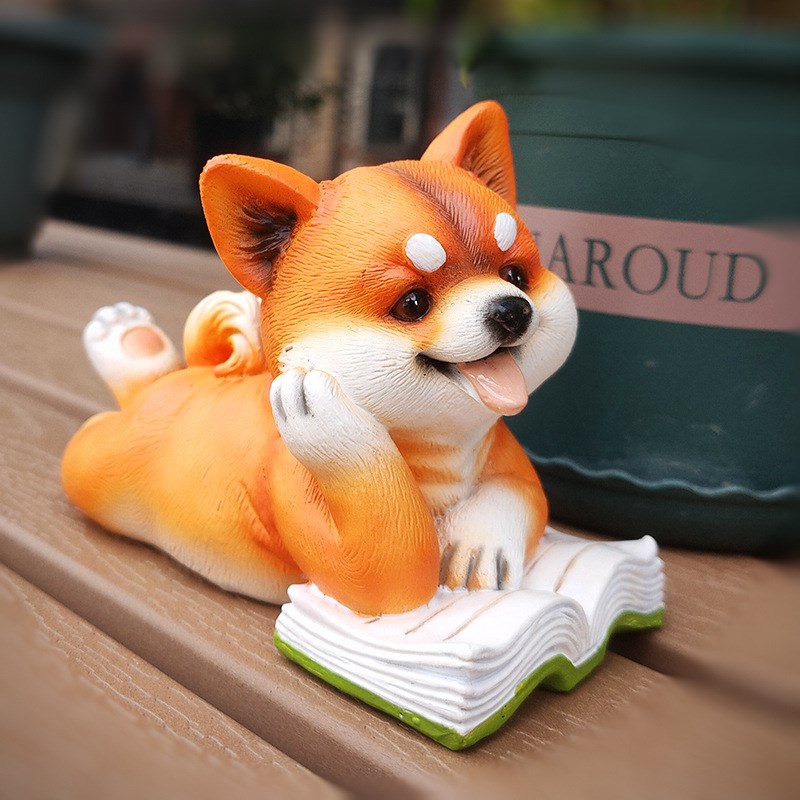 可爱柴犬狗狗摆件装饰品花园庭院客厅阳台创意摆设微景观造景摆件