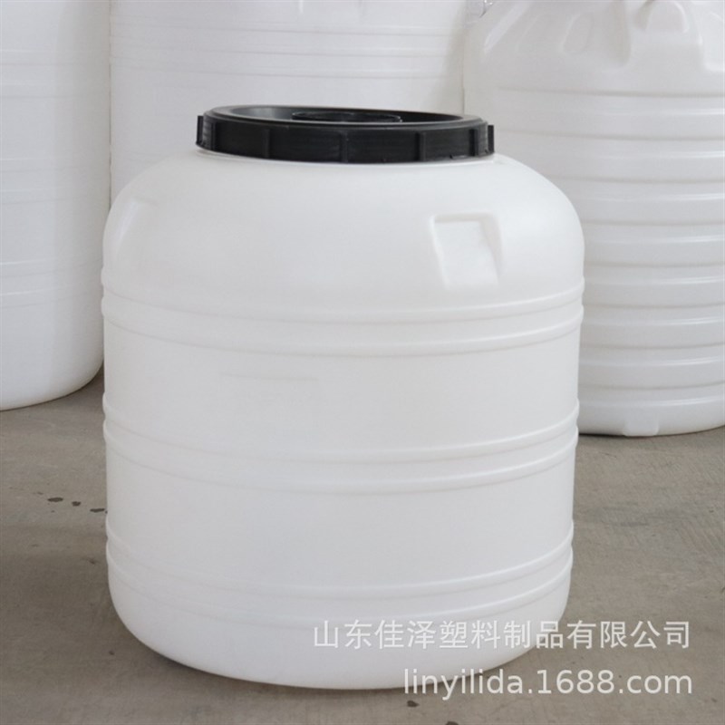立式1吨圆形带盖白色塑料大桶储水桶500L加厚发酵桶大缸