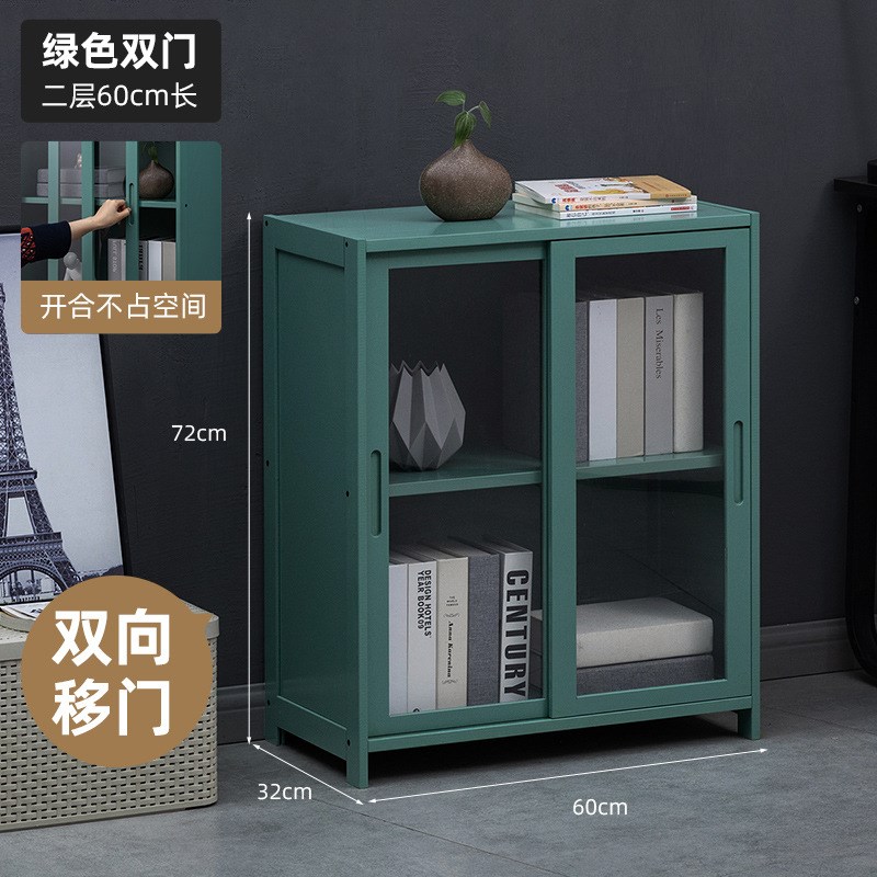 书架书柜置物架带柜门储物柜一体格子柜展示柜落地多层客厅置物柜