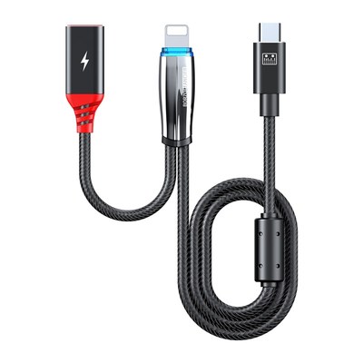 数字直播音频线对录线 无损音质适用安卓Lightning母座OTG直播线