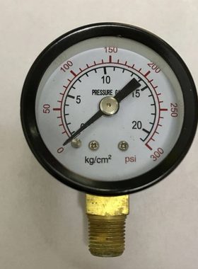 y-40 0-20kg 0-300psi 40mm 压力表 螺纹PT1/8 压力2mpa 径向
