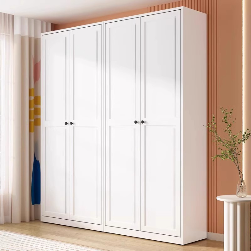 家用衣柜压型对开门铁皮简易卧室衣橱阳台儿童收纳钢制储物柜衣柜