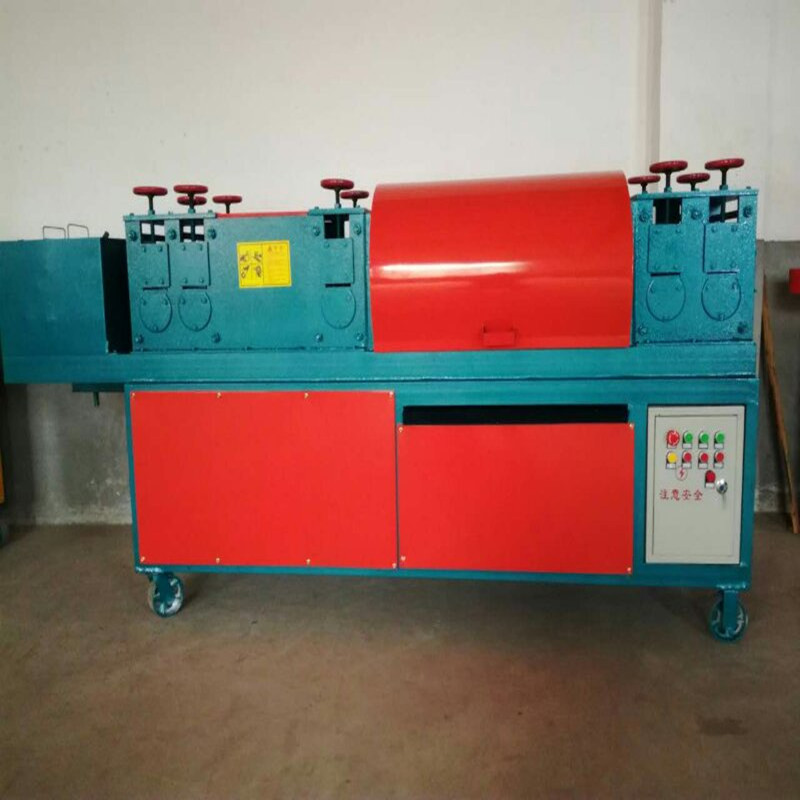 常青48架子管调直除锈喷漆一体机钢管调直除锈机10轮钢管调直机
