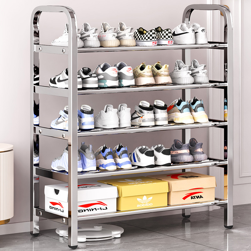 不锈钢简易鞋架家用多层室内鞋子收纳架宿舍门口简易鞋柜一件起批