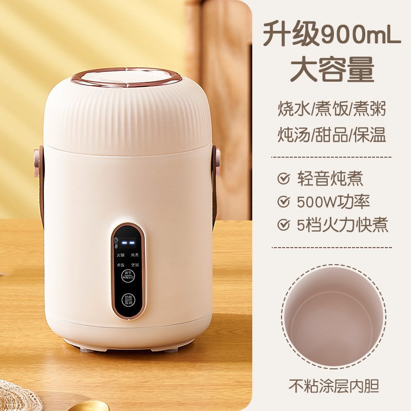 志便捷式养生迷你电炖杯小功率全自动电热煮粥煮茶智能定时保温高