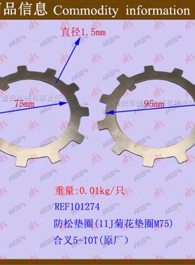 叉车配件 防松垫圈(11J菊花垫圈M75)  合叉5-10T  REF101274