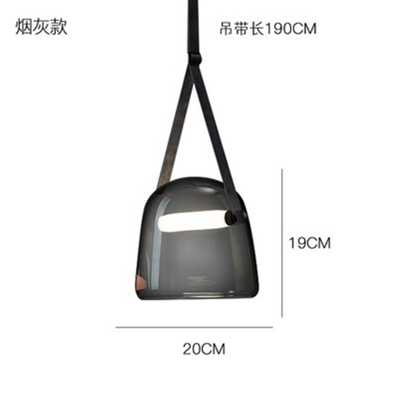 艺术皮革床头卧室客厅设计师样板房吊灯后现代创意玻璃客厅吊灯