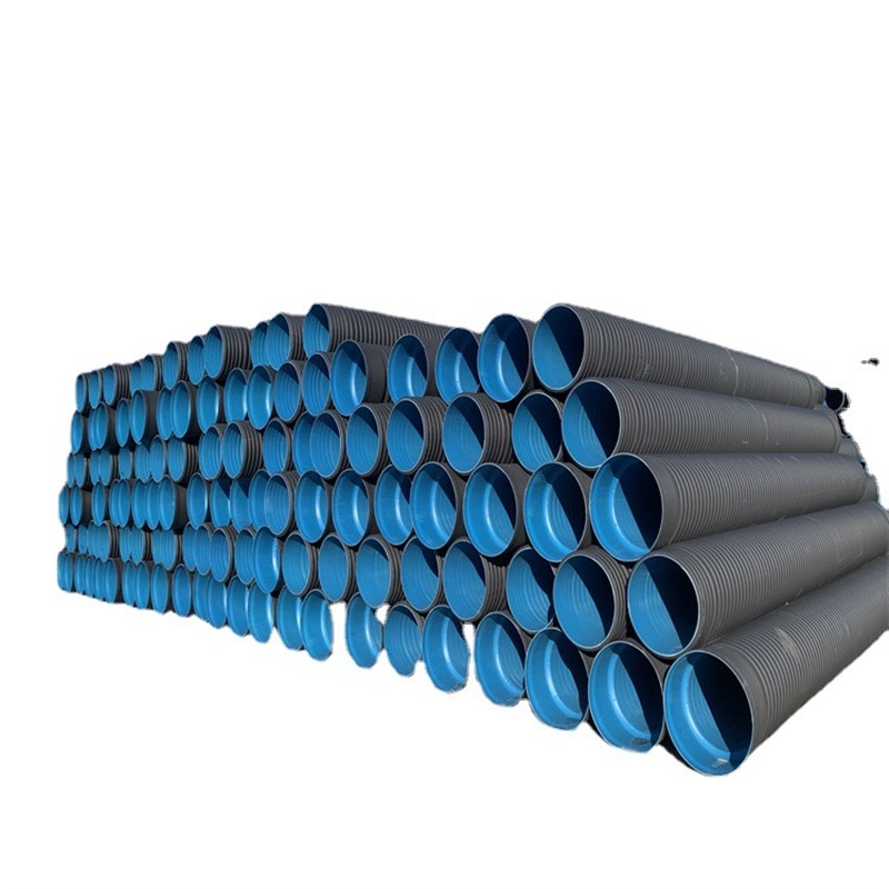 HDPE双壁波纹管8级排污管PE水管管材 200 300 400 500 600 800