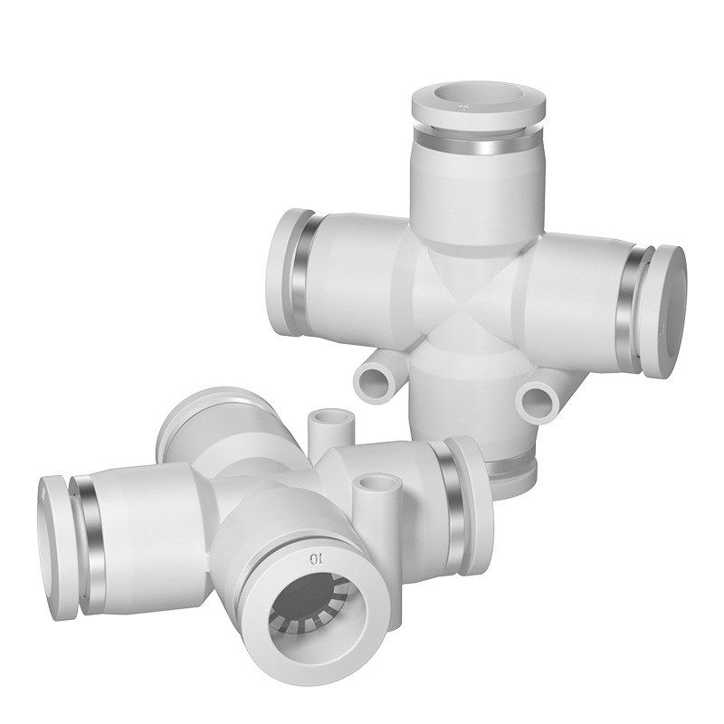 TPM朝日气动接头十字型四通气管接头PZA4 PZA6 PZA8 PZA10 PZA12