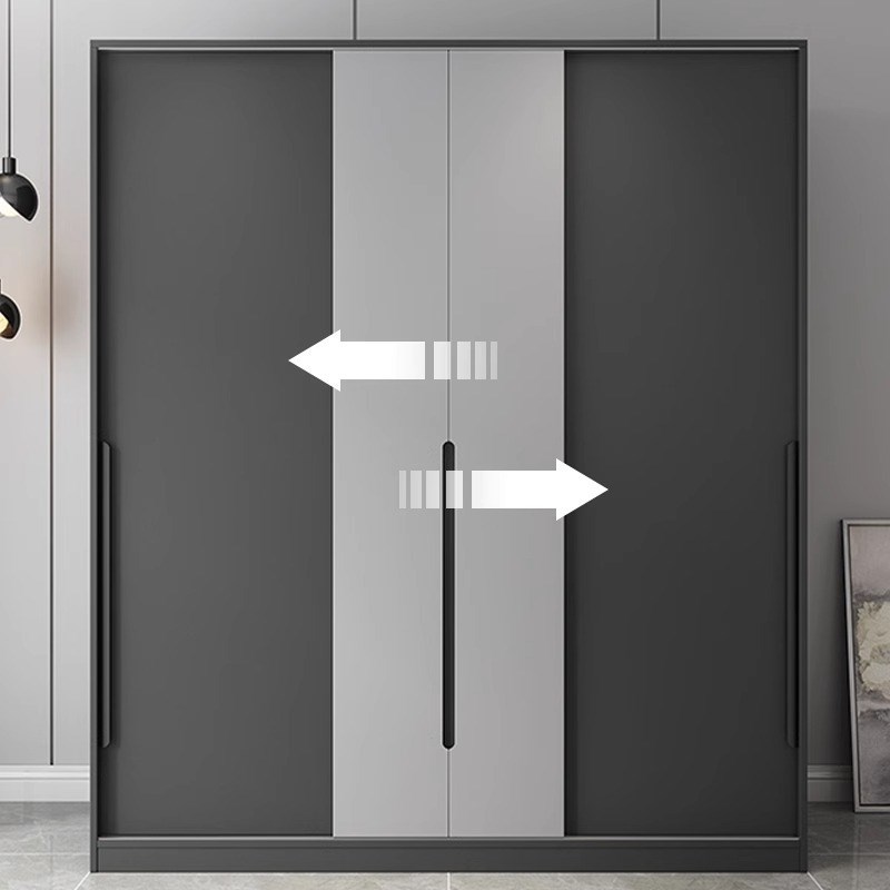 侧板地轮衣柜门镜柜滑轮推拉门滑轨防脱轨下轨道木门双向阻尼简易