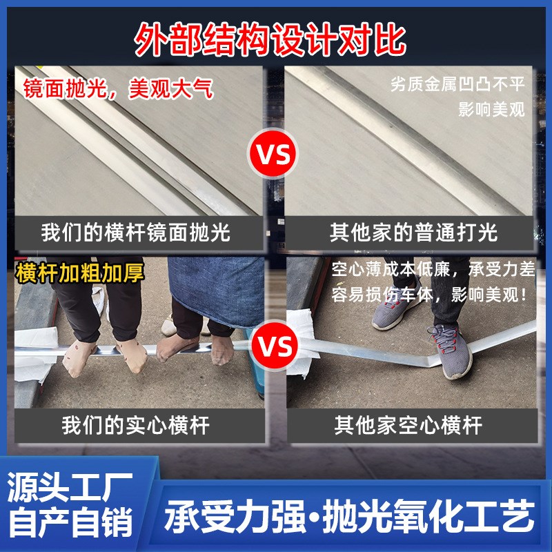 劲炫 欧蓝德 奕歌车顶横杆行李架不锈钢横杠车顶架改装