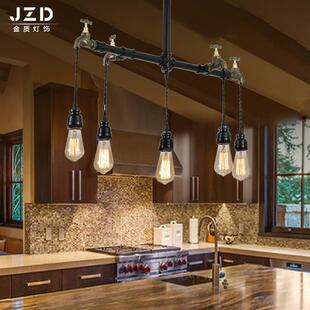 美式复古怀旧吊灯 咖啡厅餐厅吧台吊灯 创意个性工业风铁艺吊灯