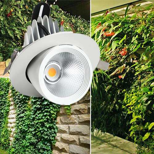 植物补光灯全光谱嵌入式led象鼻灯园艺花草生长绿植墙室内cob射灯