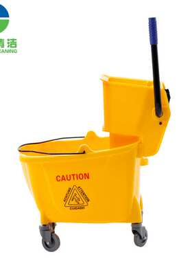 白云榨水车AF08080单桶榨水车32L挤拖把水桶家用挤水桶酒店清洁车
