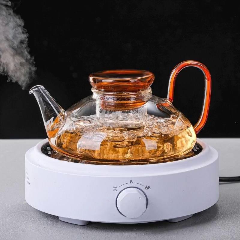 茶咖壶彩色玻璃过滤泡茶壶茶水分离简易泡茶器具家用煮茶壶咖啡壶