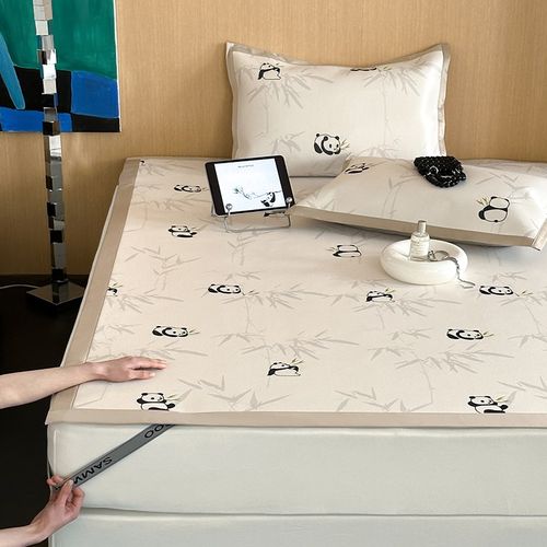 夏季A类900D冰藤凉席三件套可水洗机洗5D透气网凉感床笠空调席子