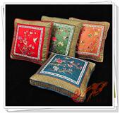 老绣片 精细手绣 靠垫靠包抱枕 含芯 5色 汉唐古韵 立体 真丝