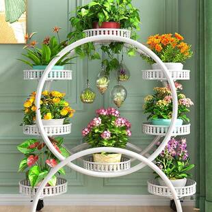 花架子客厅落地式多层阳台置物架轻奢高级感可移动2025新款绿萝