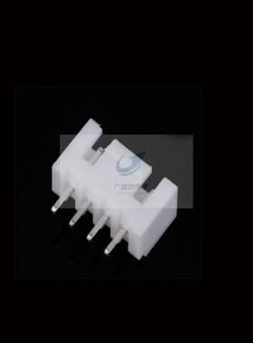 PHBPH4A2.54mm间距立式白色带锁扣连接接线端子4P直针插针