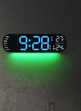 创意新品挂钟多功能时钟客厅钟表大屏LED数字闹钟计时5502