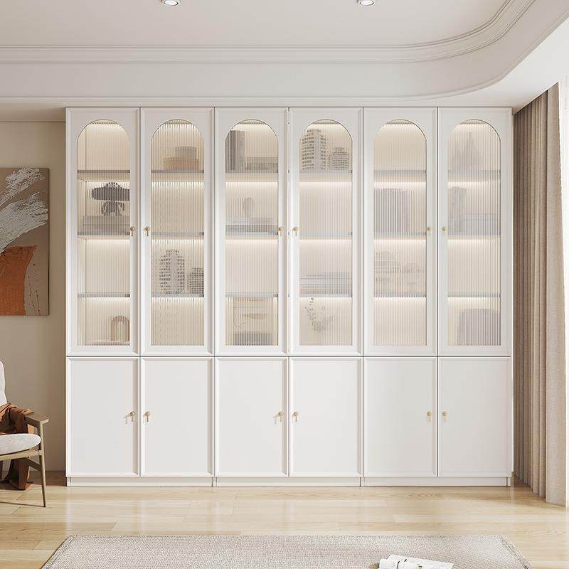 法式实木书柜带玻璃门防尘自由组合格子柜立柜窄柜展示柜柜子,农用物资,其他肥料,淘宝优惠券,粉丝福利购,淘宝优惠卷