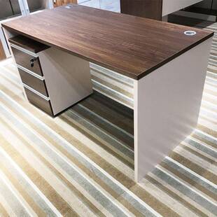 时尚板式电脑桌办公电脑台公司职员工作台带小柜办公桌打印机台