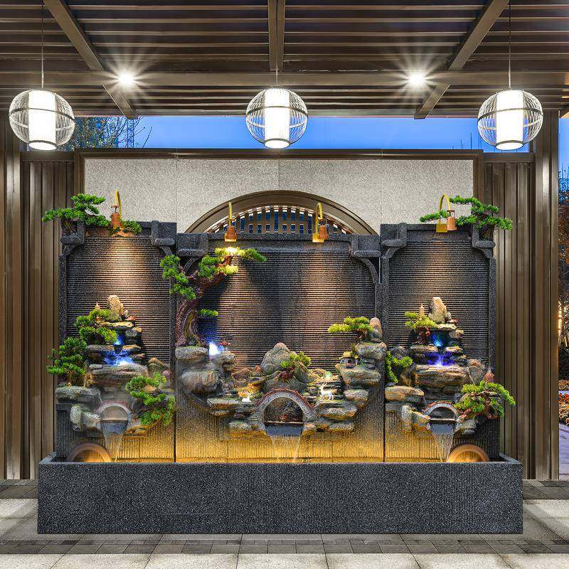 大型水幕墙流水屏风假山田园加湿喷泉花园庭院装饰品造景落地摆件,节庆用品/礼品,新娘配件,淘宝优惠券,粉丝福利购,淘宝优惠卷