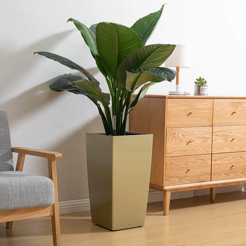 塑料烤漆花盆新款梯形自吸水懒人花盆办公室阳台绿萝花盆,农用物资,其他肥料,淘宝优惠券,粉丝福利购,淘宝优惠卷