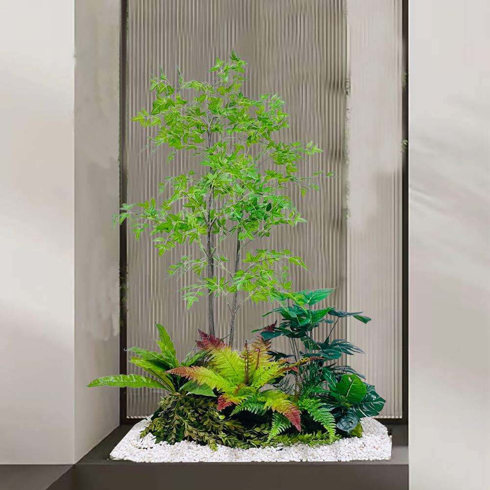 简约仿真植物造景盆栽室内楼梯下景观玄关阳台假植物装饰盆栽摆件
