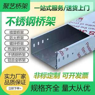 不锈钢喷塑大跨距热浸锌锌铝镁线槽式托盘梯式铝合金防火光伏桥架
