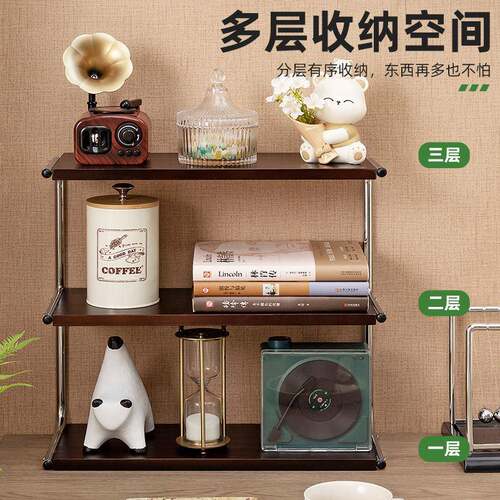 实木桌书架面多功能桌纳上置物架简易面小书架台儿童221TMZWJ客厅
