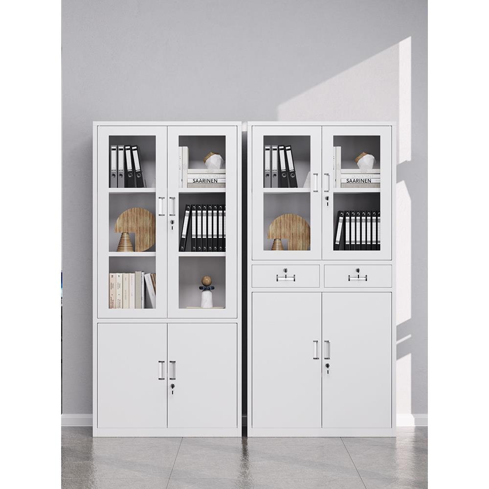 铁皮办公室文件柜钢制档案资料屉DOE柜矮书财务凭证柜带锁抽柜储