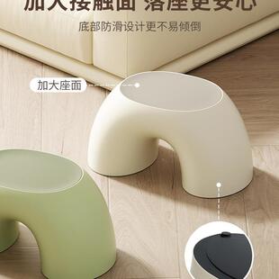 用儿童加厚矮凳子客662厅虹防滑圆板凳浴室彩卫生间踩家脚小凳子