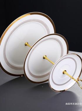 果式陶瓷三层双层果现代创意样HSZP-MJG板房装饰品家居盘欧摆件时