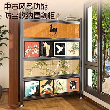 精大品钢制功储物柜可靠墙容量多能mk1003家用公中古风厂家办直发