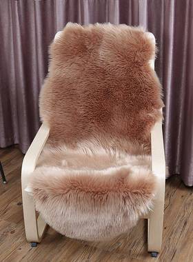 白色F767T679长毛椅子垫直可播间景坐长垫梳妆背凳坐垫网红毛垫毛