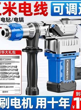 电锤镐两用多功工能混凝土业级冲击64352程钻工电大功率三用热销