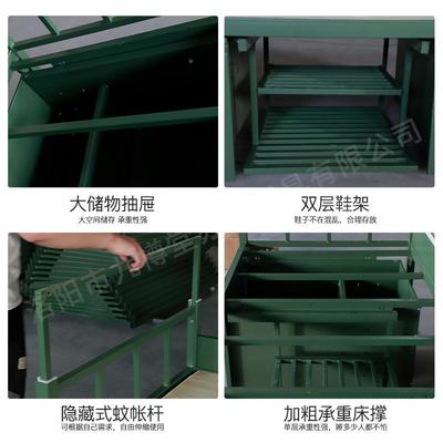 制式营具下床14款单床13款双人无品牌/层上上下铺铁架床钢制金属