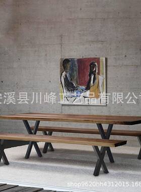 铁艺桌腿支架金属大办板桌桌架议公会桌脚子架茶YD012几吧台桌脚