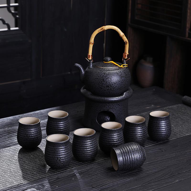 家tb-68552用户外野外酒精陶瓷器煮酒炉烧水壶复古小煮温灯茶炉茶