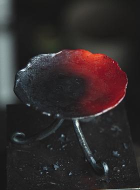 古烛ISV台复手打工捶铁艺台桌面蜡烛台底座家居装饰烛灯台摆件